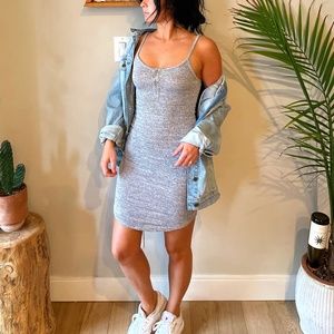 Aritzia TNA grey mini dress